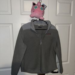 Vineyard Vines Tonal Sherpa Relaxed Shep Shirt Sharkskin Colorway Women’s Medium