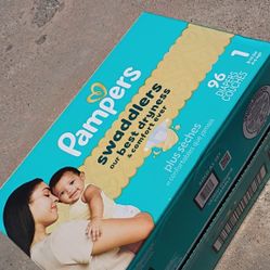Size 1 Swaddlers Pampers 
