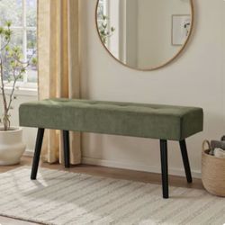 Modern Green Entryway Bench