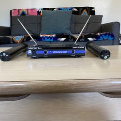 VocoPro VHF-3300 Dual Channel VHF Rechargeable Wireless Microphone System