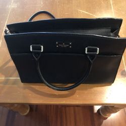 Black Leather Kate Spade Handbag