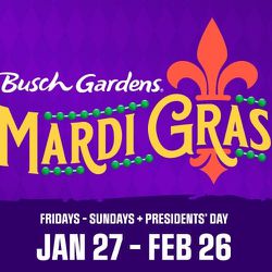 Busch Gardens Williamsburg - Mardi Gras Singleday Tickets