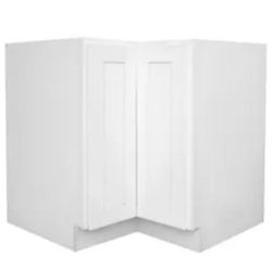New White Shaker corner cabinet Lazy Susan / Gabinete de esquina con ruedas Nuevo.