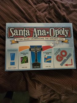 Santa Ana Opoly sealed board game.