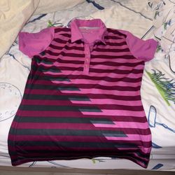 Nike Golf Tour Performance Womens Dri Fit Pink Shirt Size Small