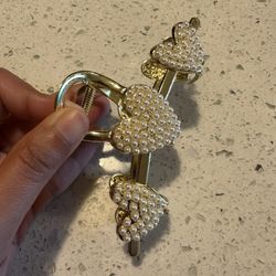 Gold Pearl Hair Clip
