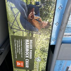 Ozark Trail Deluxe Padded Hammock Chair - Portable - Blue - New 