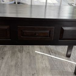 Dark Wood Rustic Console/Sofa Table – 48” | Entry Table | 1 Drawer
