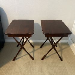 Vintage Ethan Allen Wood Folding Tray Table 