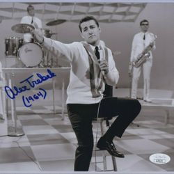 Alex Trebek Rare CBC Music Hop Authentic Signed 8x10 Photo JSA COA