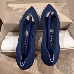 NEW Rothy’s Poseidon Blue Flats - Size 7.5 The point