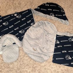 NFL Seahawks Infant Car Seat Carrier Set