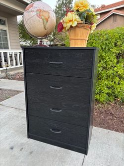 Black Modern Dresser Chest of Drawers Furniture Great Condition
