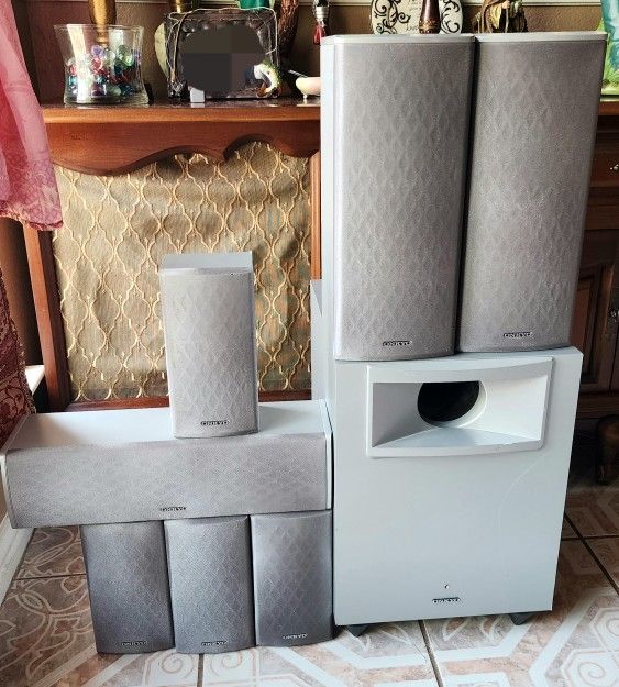 ONKYO SET 8 SPEAKERS MODEL SKF-570 USED good condition  