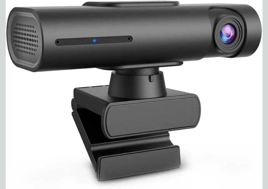 TOALLIN 2K Streaming Webcam for PC, AI Tracking PTZ Webcam, Gesture Control, Dual Noise-Canceling Mics