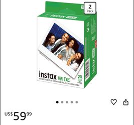 Fujifilm Instax Wide Instant Film 20 Sheets 5 Boxes