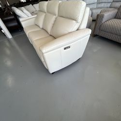 Leather Reclining Sectional 