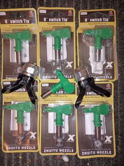 Zhuitu U Switch Tip Reversible Spray Tips – Lot of 6