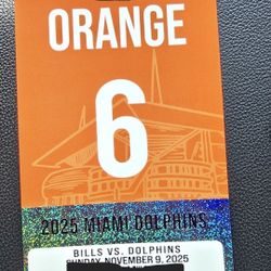 Saints Vs Dolphins Orange PARKING PASS
