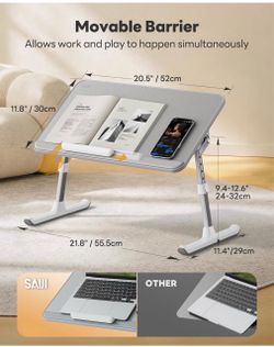 SAIJI Adjustable Laptop Bed Tray Table