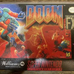 Doom Super Nintendo Entertainment System SNES CUSTOM CASE WITH ARTWORK ONLY! 