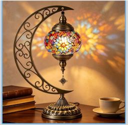 Handmade Turkish Mosaic Lamp, Moroccan Lamp for Living Room Bedroom Decor