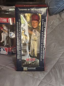 2002 Anaheim Angels World Series Bobbleheads - Troy Glaus MVP & K-Rod (NIB)