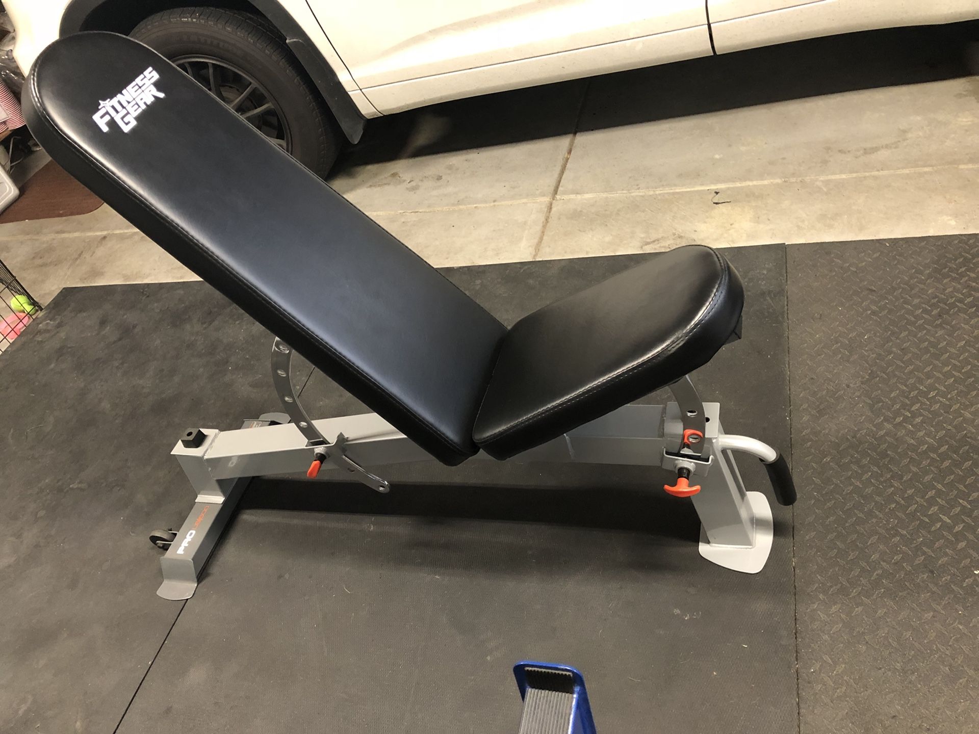 Selling a lightly used Fitness Gear PRO UB600 Utility FID Weight Bench which retails for $180