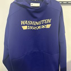 Mens Adidas Washington Huskies Hoodie Pullover 2XL Sideline Used 
