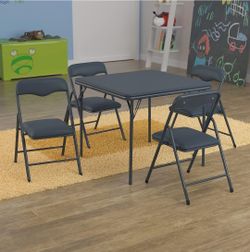🔥🔥KIDS Multi-Use Folding Table and Chair Set, No Assembly Required, Navy Blue
