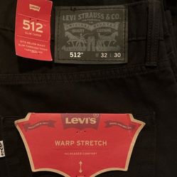 Levi 512  Black 32x30