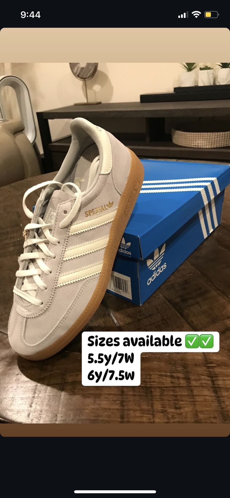 Adidas Handball Spezial Grey Off White Sizes 7W