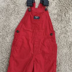 Oshkosh B'gosh Toddler Red Overalls, Size 4T