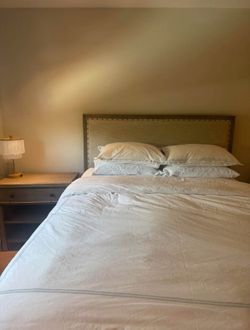 Pottery Barn Queen Bed (Toulousse) with matching Nightstand