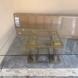 Glass Short Style Coffee Table 