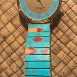For Sale , ECCLISSI Gold And Turquoise Watch And Band $135 