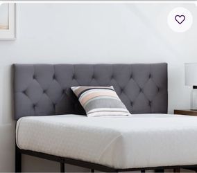 Gatlin Velvet Upholstered Headboard - Twin, Grey, Set of 2