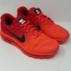 Nike Air Max 2017 Running Shoes Red Black 849559-602 Men's Size 9