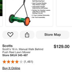 Scotts  Scott's 16 in. Manual Walk Behir Push Reel Lawn Mower