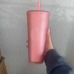 Light Pink Starbucks Studded Tumbler