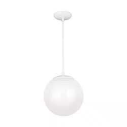 Hanging Globe 1-Light White Pendant