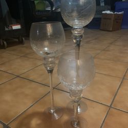 Stemmed Glass candle holder