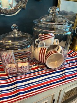 Awesome largest & medium glass canister jars