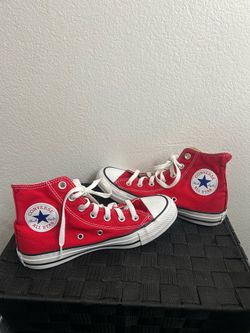 Converse Chuck Taylor All Star High Top Red/ White Canvas Lace-Up Sneakers