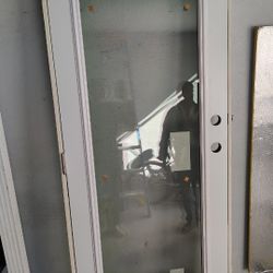 NEW Masonite 73988 HVHZ 32" x 80" Left Hand Outswing Steel Impact Front Door Exterior No Brickmold White Hurricane