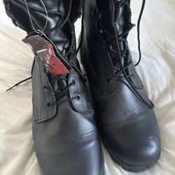 NWT Rothco Black Leather Speedlace Military Combat Boots 10”