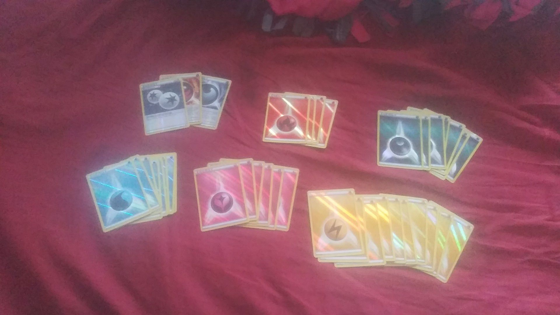 Reverse holo energy Pokemon cards