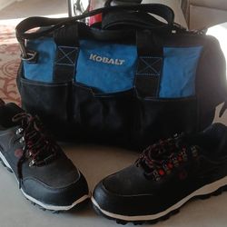 Tool Bag And Steel-toed Boots