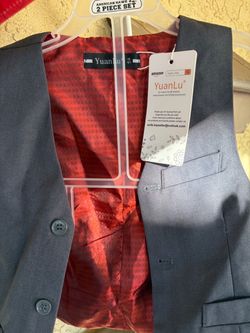 Boys  suit gray vest 4t