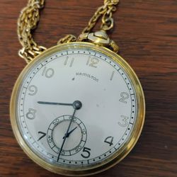 Hamilton Pocket Watch With Chain
